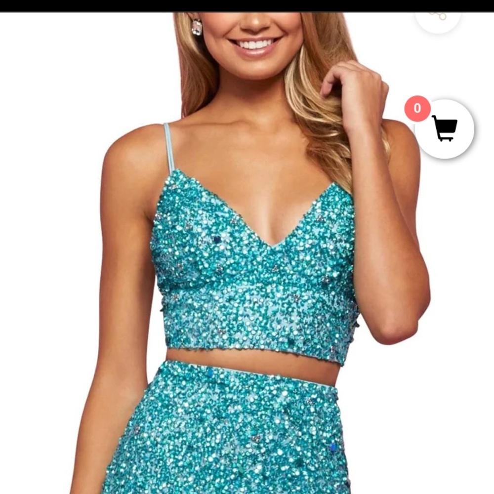 Sherri Hill Dress Sequined Two Piece Size 4